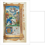 Printed Book of Hours: fol. 36r, Annunciation to the Shepherds, 1510 by Guillaume Le Rouge