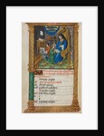 Printed Book of Hours: fol. 3v, February calendar illustration, 1510 by Guillaume Le Rouge