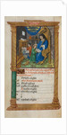 Printed Book of Hours: fol. 3v, February calendar illustration, 1510 by Guillaume Le Rouge