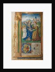 Printed Book of Hours: fol.29v, The Visitation, 1510 by Guillaume Le Rouge