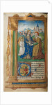 Printed Book of Hours: fol.29v, The Visitation, 1510 by Guillaume Le Rouge
