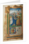 Printed Book of Hours: fol.29v, The Visitation, 1510 by Guillaume Le Rouge