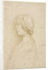 Profile of a Girl Holding a Candle, 1400s by Unknown