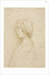 Profile of a Girl Holding a Candle, 1400s by Unknown
