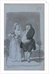 Prostitute Soliciting a Fat, Ugly Man, 1796-97 by Francisco de Goya