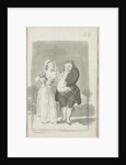 Prostitute Soliciting a Fat, Ugly Man; Young Woman Wringing Her Hands…, 1796-97 by Francisco de Goya