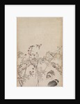 Puppies, Sparrows and Chrysanthemums, 1754-1799 by Nagasawa Rosetsu