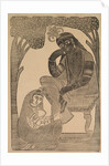 Radha Stroking Krishna's Feet, 1800s by Shri Gobinda Chandra Roy