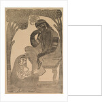 Radha Stroking Krishna's Feet, 1800s by Shri Gobinda Chandra Roy