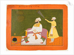 Raja Bikram Singh of Guler Smoking, about 1680 by Unknown