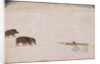 Raja Ram Chand of Amber ? hunting wild boar, c. 1670 by Unknown