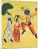 Rama and Hanuman, Holding an Uprooted Tree, Rescues Sita, 1800s by Unknown