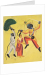 Rama and Hanuman, Holding an Uprooted Tree, Rescues Sita, 1800s by Unknown
