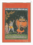 Rama and Laksmana Fighting Ravana, c. 1750 by Unknown