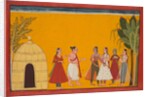 Rama and Sita Being Taken to the Priest to Fix the Wedding Date; page from the Ramayana…, c1700-17 by Unknown