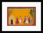 Rama and Sita Being Taken to the Priest to Fix the Wedding Date; page from the Ramayana…, c1700-17 by Unknown