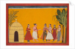 Rama and Sita Being Taken to the Priest to Fix the Wedding Date; page from the Ramayana…, c1700-17 by Unknown