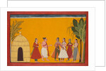 Rama and Sita Being Taken to the Priest to Fix the Wedding Date; page from the Ramayana…, c1700-17 by Unknown
