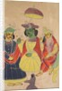 Rama and Sita Enthroned with Lakshmana and Hanuman Attending, 1800s by Unknown