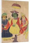 Rama and Sita Enthroned with Lakshmana and Hanuman Attending, 1800s by Unknown