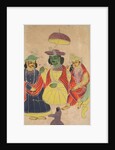 Rama and Sita Enthroned with Lakshmana and Hanuman Attending, 1800s by Unknown