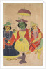 Rama and Sita Enthroned with Lakshmana and Hanuman Attending, 1800s by Unknown