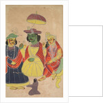 Rama and Sita Enthroned with Lakshmana and Hanuman Attending, 1800s by Unknown