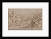 Reconciliation of the Romans and the Sabines Venus Disarming Mars, Drapery Study by Peter Paul Rubens