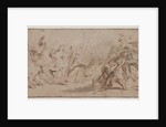 Reconciliation of the Romans and the Sabines Venus Disarming Mars, Drapery Study by Peter Paul Rubens