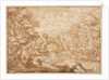 River Landscape with Arched Rock, second half 1600s by Crescenzio di Onofrio