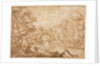 River Landscape with Arched Rock, second half 1600s by Crescenzio di Onofrio