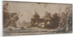 Rocky Inlet with Boats and Buildings, 1600s by Unknown