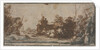 Rocky Inlet with Boats and Buildings, 1600s by Unknown