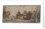 Rocky Inlet with Boats and Buildings, 1600s by Unknown
