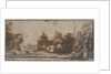 Rocky Inlet with Boats and Buildings, 1600s by Unknown