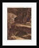 Rocky Landscape with a Cave Chapel, 19th century by Johann Martin von Rohoden (attributed to)