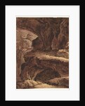 Rocky Landscape with a Cave Chapel, 19th century by Johann Martin von Rohoden (attributed to)