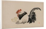 Rooster, Hen, and Chicks, c. 1880s by Shibata Zeshin