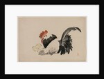 Rooster, Hen, and Chicks, c. 1880s by Shibata Zeshin