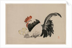 Rooster, Hen, and Chicks, c. 1880s by Shibata Zeshin