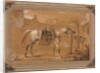 Saddled Arabian Horse in Courtyard, 1820 by Carle Vernet