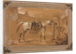 Saddled Arabian Horse in Courtyard, 1820 by Carle Vernet