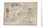 Sake Party with No Light, late 1800s-early 1900s by Tomioka Tessai