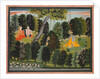 Sakhi Persuades Radha to Meet Krishna, from the 'Lambagraon' Gita Govinda…, c. 1820-1825 by Unknown