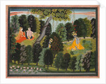 Sakhi Persuades Radha to Meet Krishna, from the 'Lambagraon' Gita Govinda…, c. 1820-1825 by Unknown