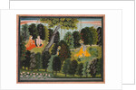 Sakhi Persuades Radha to Meet Krishna, from the 'Lambagraon' Gita Govinda…, c. 1820-1825 by Unknown