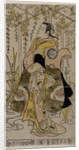 Sanjo Kantaro as a Young Woman Standing in a Wisteria Arbor, c. early or mid 1730s by Torii Kiyonobu I