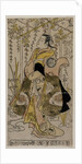 Sanjo Kantaro as a Young Woman Standing in a Wisteria Arbor, c. early or mid 1730s by Torii Kiyonobu I