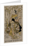 Sanjo Kantaro as a Young Woman Standing in a Wisteria Arbor, c. early or mid 1730s by Torii Kiyonobu I