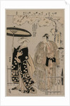 Sawamura Sojuro III and Arashi Murajiro as Kusunoki Masatsura and Koto no Naishi, 1786 by Torii Kiyonaga
